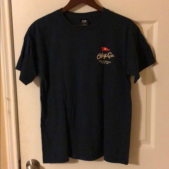 Obey Co. Quality Dissent Navy T-Shirt - Picture 2 of 5